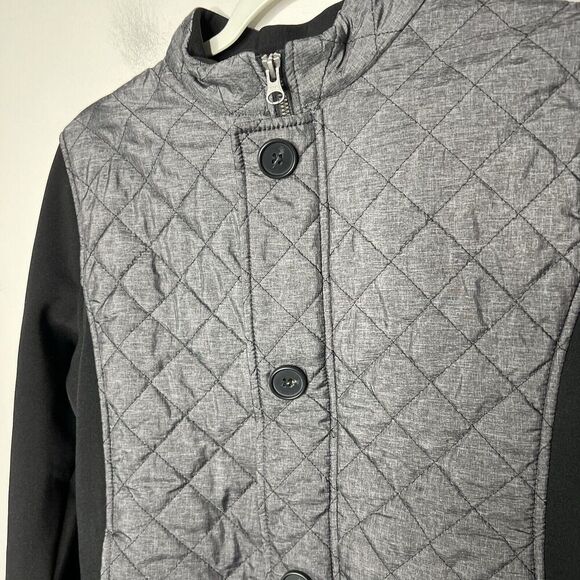 Straight Down Jacket Womens Small Golf Full Zip Stretch Quilted Gray Logo - Picture 4 of 13